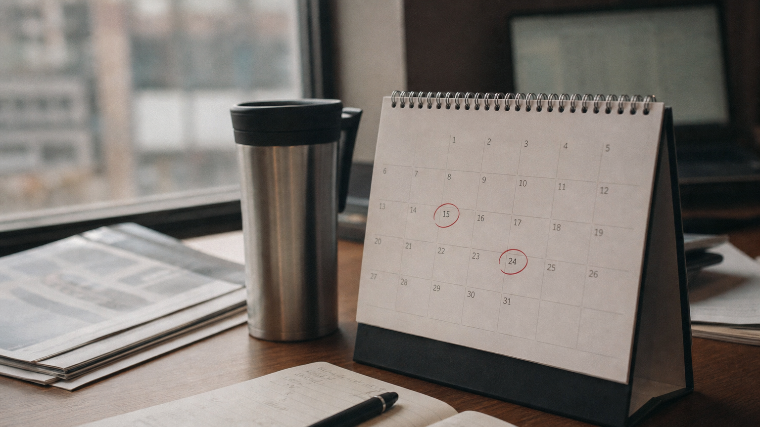A calendar with dates circled, representing scheduled insider share unlock windows